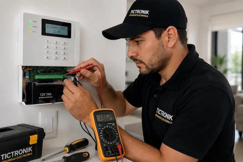 mantenimiento de alarmas de seguridad